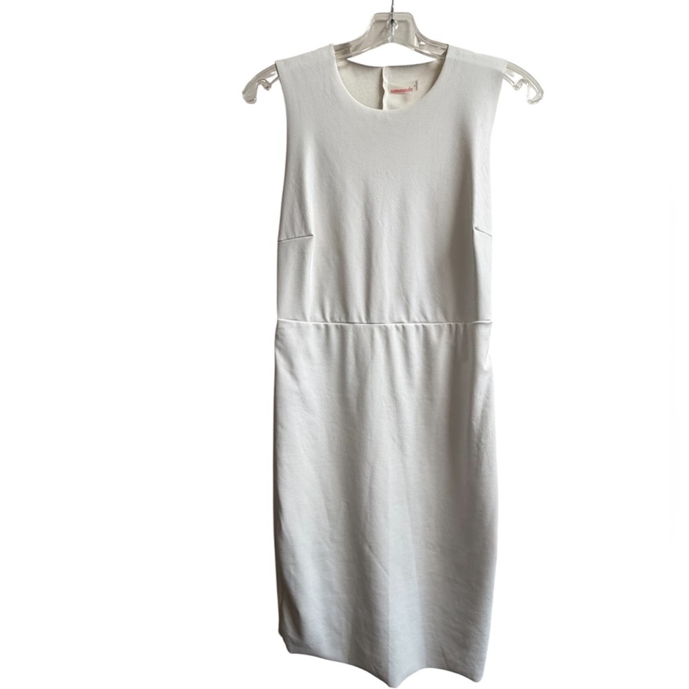 🆕 Commando Faux Leather Sleeveless Signature Dress White Medium - Picture 2 of 13
